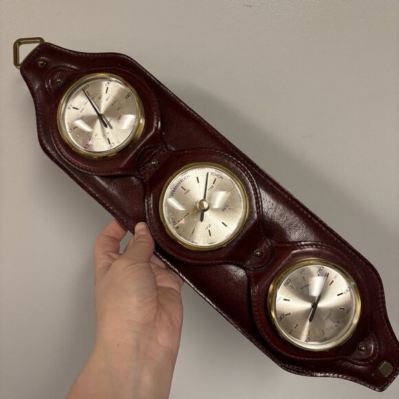 Vintage Pico Bello Weather Station German Barometric Temperature Hydrometer MCM - Picture 2 of 16